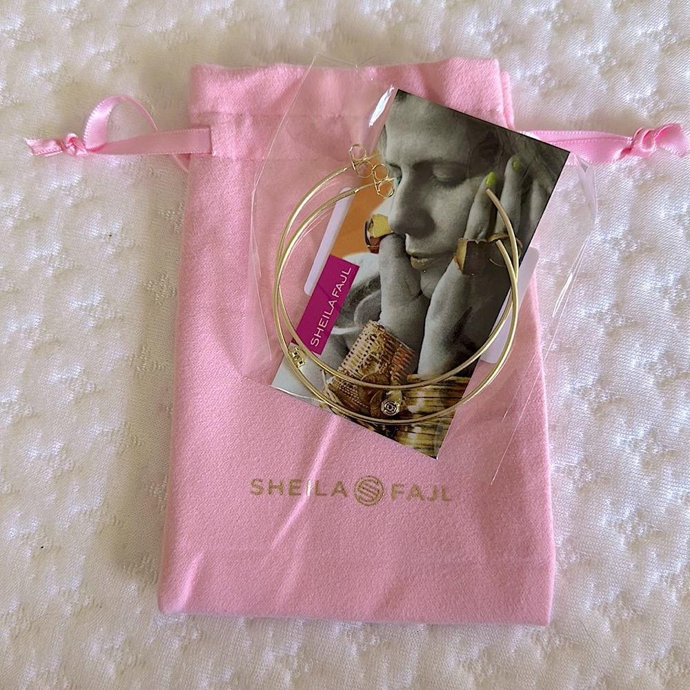 Sheila Fajl Jillian Hoops Brushed Gold